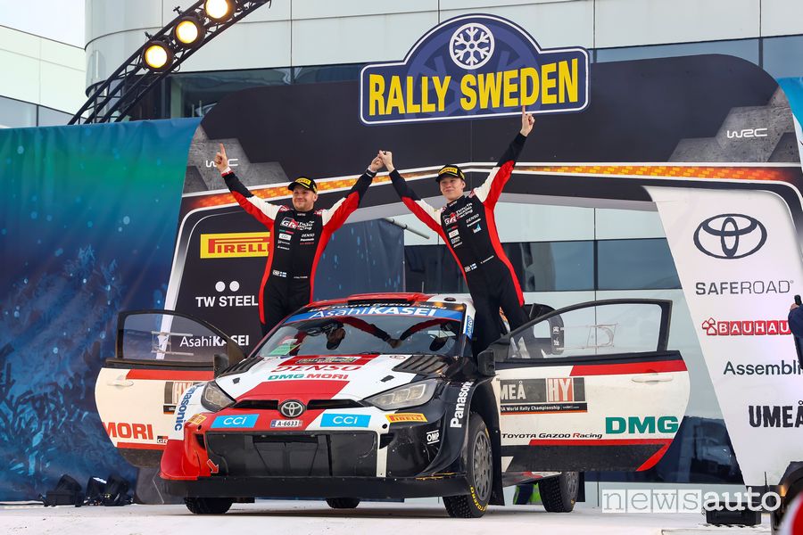 Kalle Rovanpera winner of the Rally of Sweden 2022