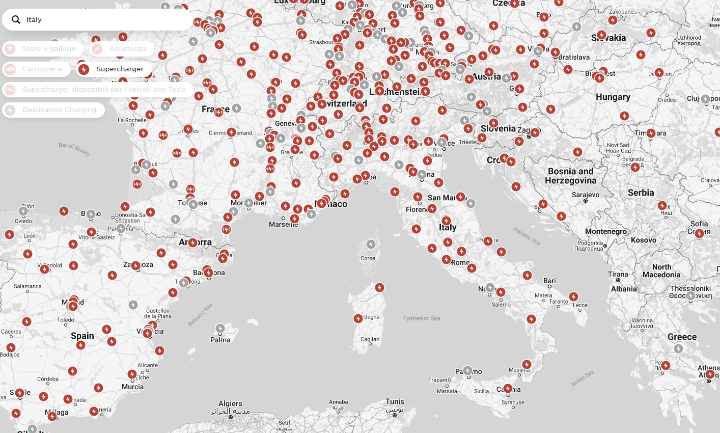 New Tesla Superchargers, updated map Pledge Times