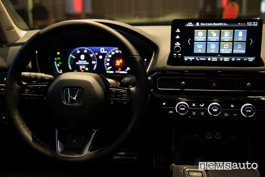 Display infotainment abitacolo Honda Civic ibrida e:HEV