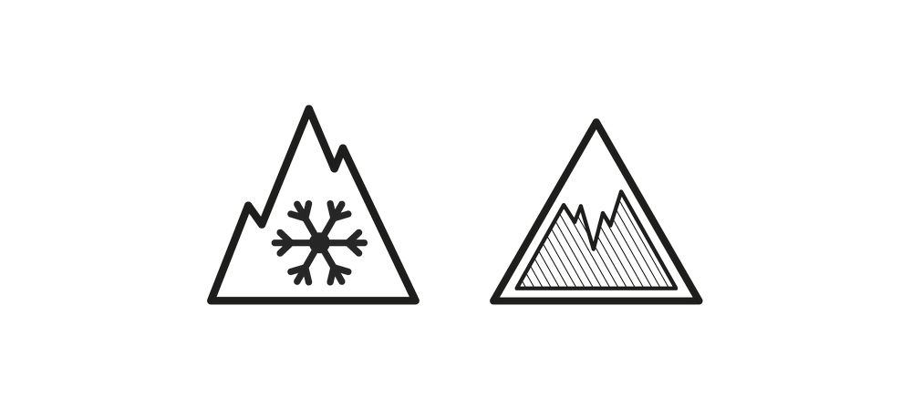 Etichetta pneumatici icone per condizioni di neve e ghiaccio