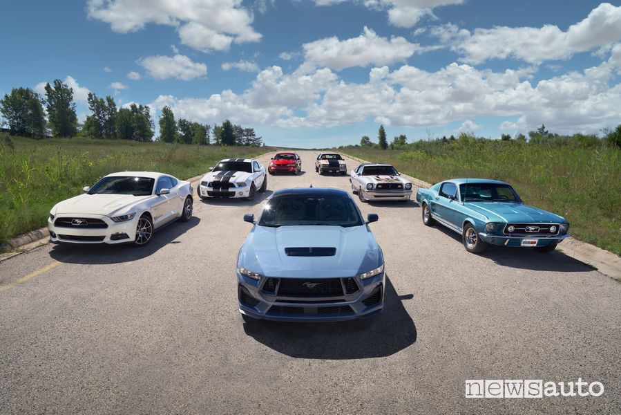 Le 7 generazioni di Ford Mustang