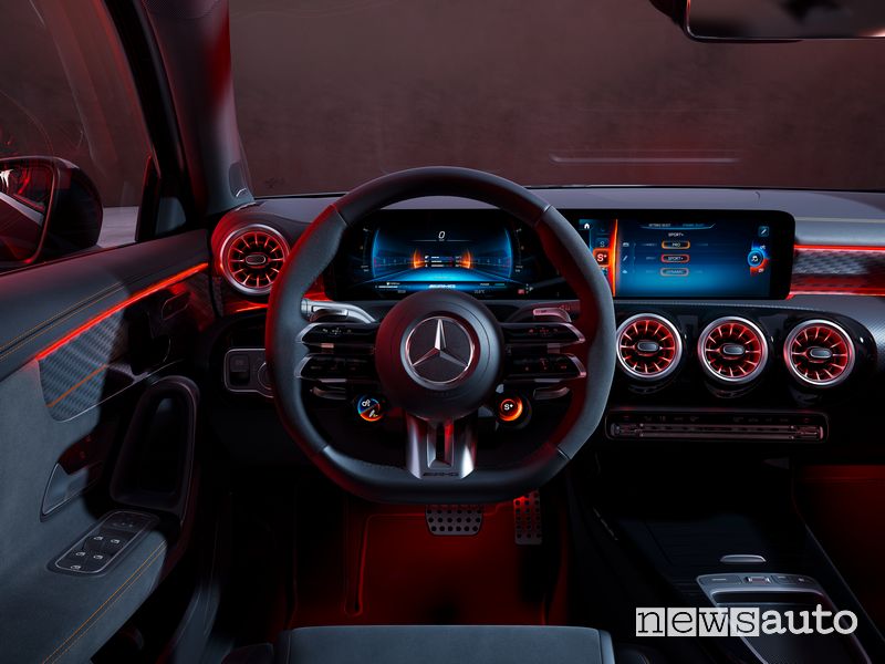 New Mercedes-AMG A 45 S 4Matic + cockpit steering wheel