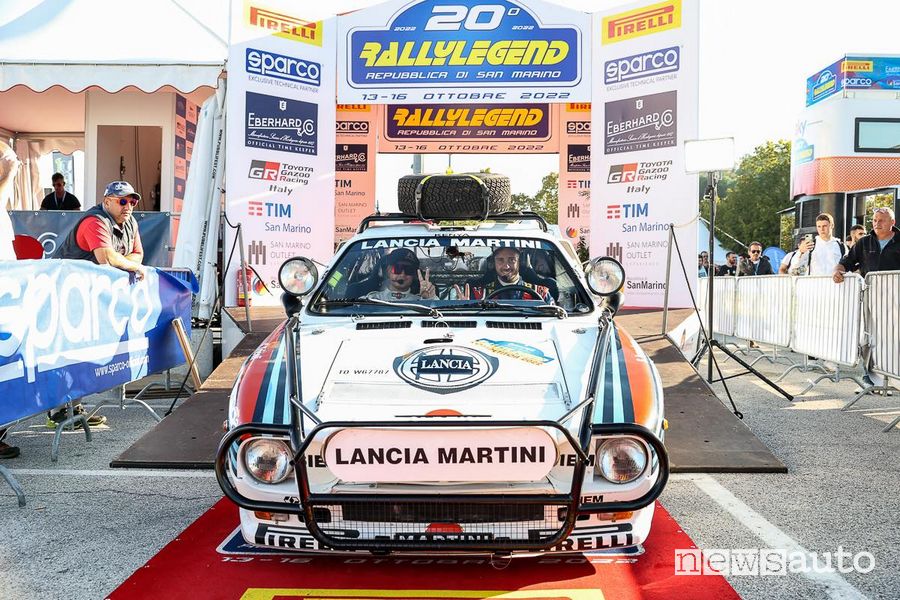 Andrea Dovizioso al volante della Lancia 037 al Rallylegend 2022
