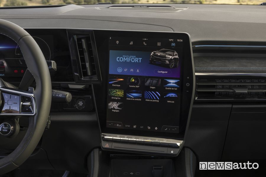 Renault Austral Esprit Alpine modalità di guida sistema infotainment