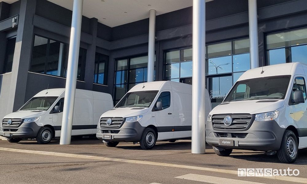 Furgone Mercedes eSprinter elettrico per trasporto e logistica