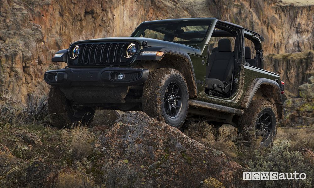 Jeep Wrangler Willys sulle rocce