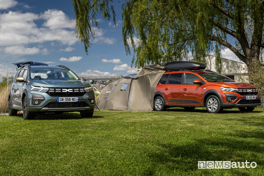 Dacia Jogger Extreme con Extended Grip e tenda da campeggio