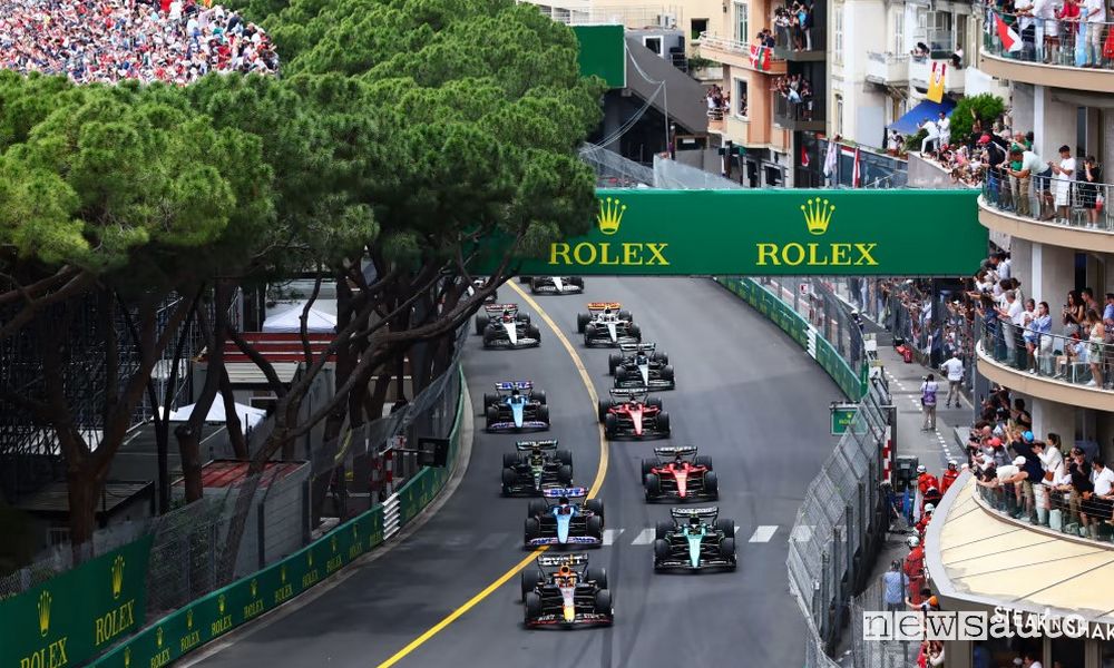 Partenza F1 del Gp di Monaco 2023