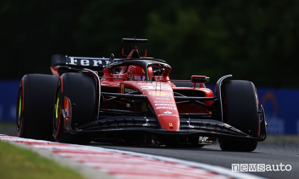 F1 race Hungary 2023 Leclerc Ferrari