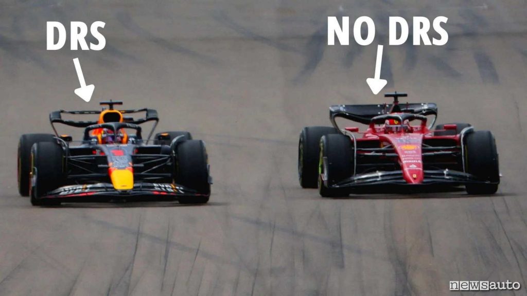 A SX il DRS è attivato, a DX è disattivato