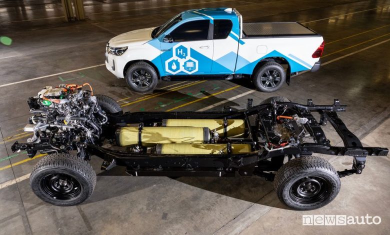 Toyota Hilux Hydrogen celle a combustibile ad idrogeno