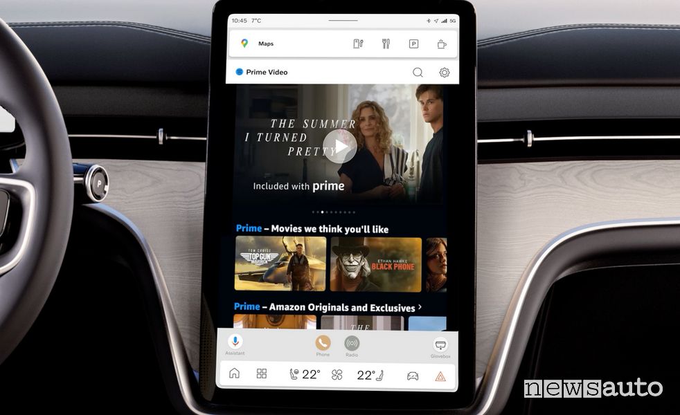Video su Android Auto Amazon Prime