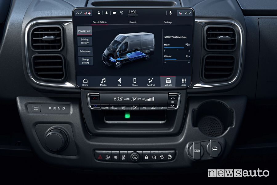 Nuovo Opel Movano display infotainment da 10 pollici