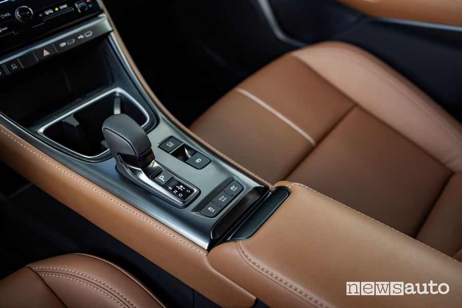 Lexus LBX leva cambio automatico console centrale abitacolo