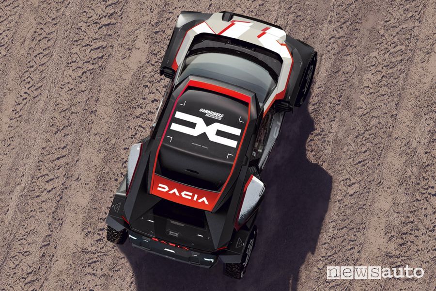 Dacia Sandrider proto Dakar 2025 vista dall'alto