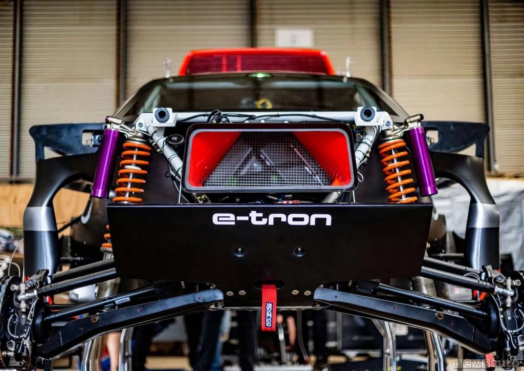 Audi RS Q e-tron mechanical details proto Dakar 2024