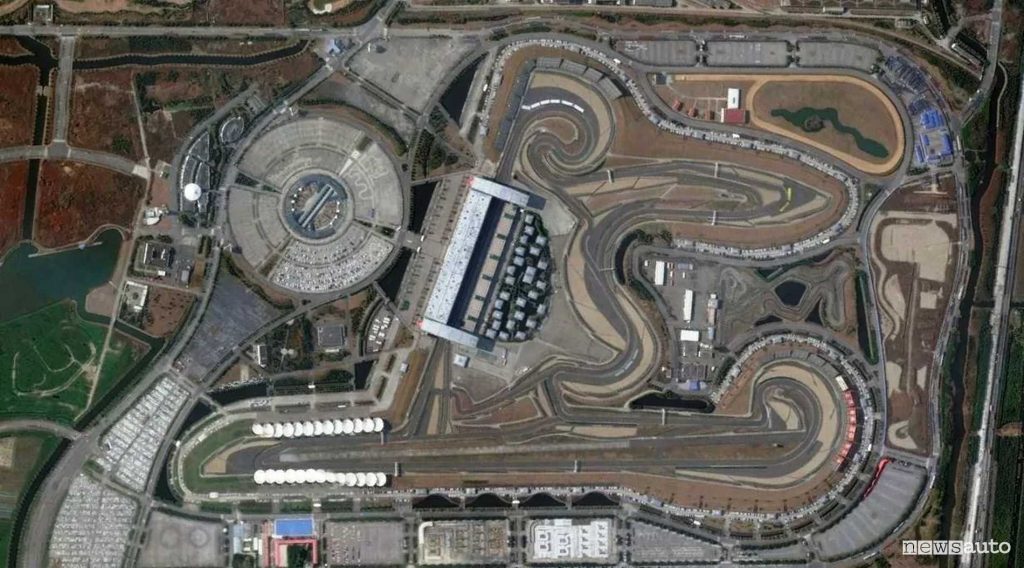 La pista F1 di Shangai vista dall'alto