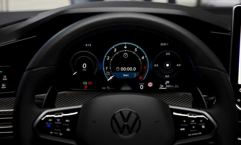 Nuova Volkswagen Golf R contagiri display