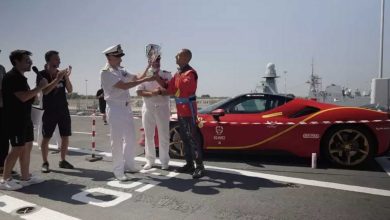 Record Ferrari a bordo di una nave con Fabio Barone