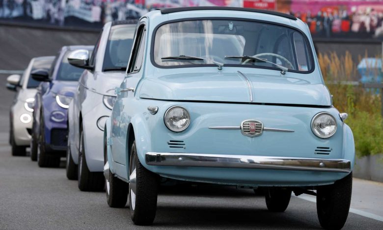 Fiat storiche parata 125 anni al Lingotto