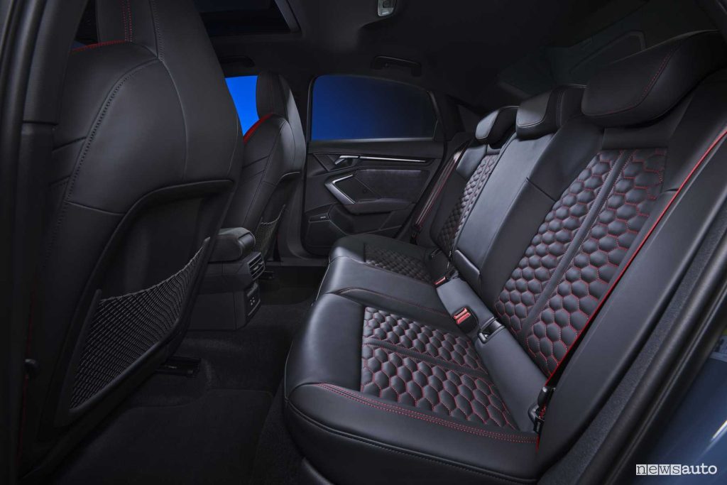 Audi RS 3 Sedan rear seats passenger compartment