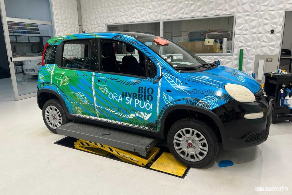 Fiat Panda Hybrid converted to biomethane