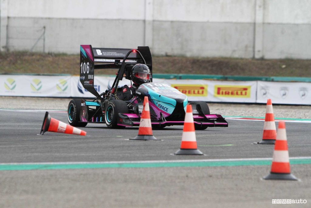 Formula SAE Italy 2024 single-seater on the track