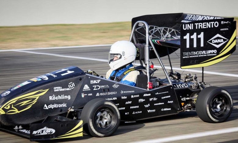 Formula SAE Italy 2024 monoposto in pista