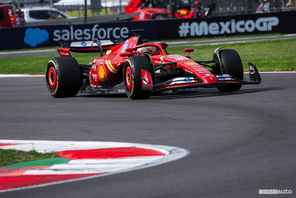 Podio F1 gara Messico 2024 Ferrari Charles Leclerc