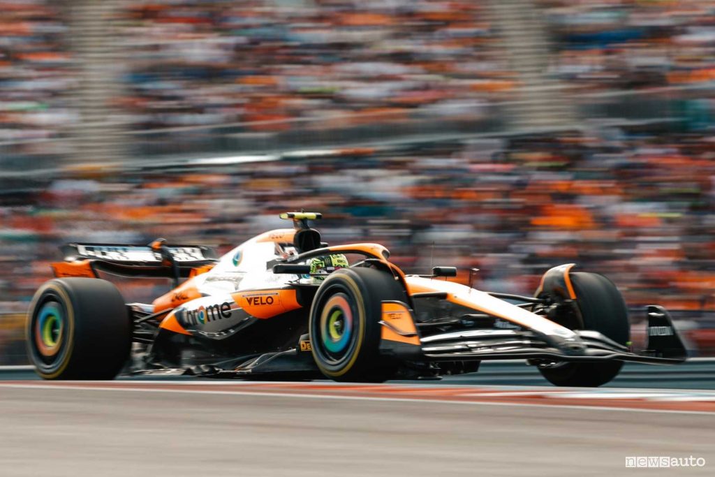 Qualifiche pole position Stati Uniti Formula 1 McLaren Lando Norris