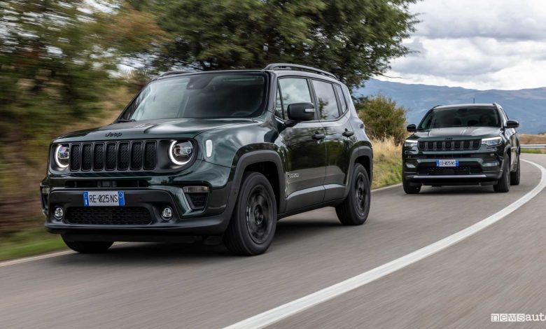 Jeep Renegade e Compass North Star su strada