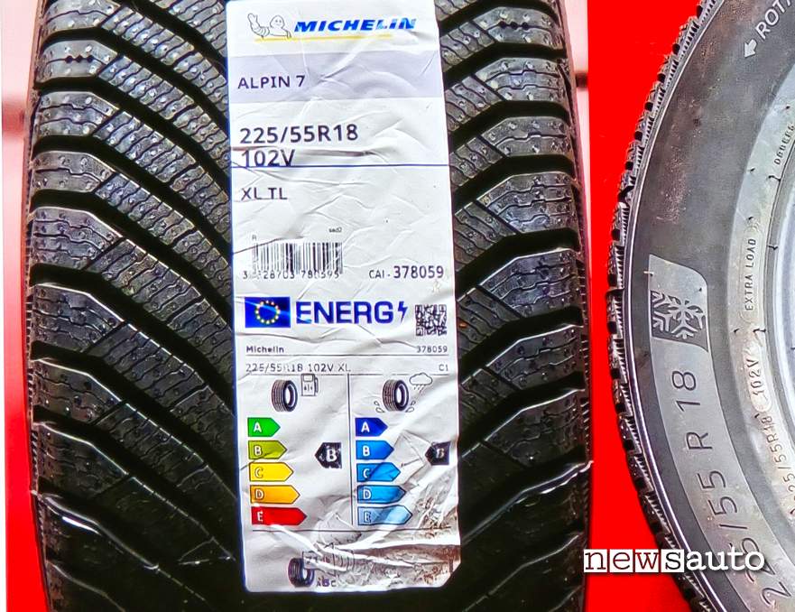 Michelin Alpin 7 etichetta energetica