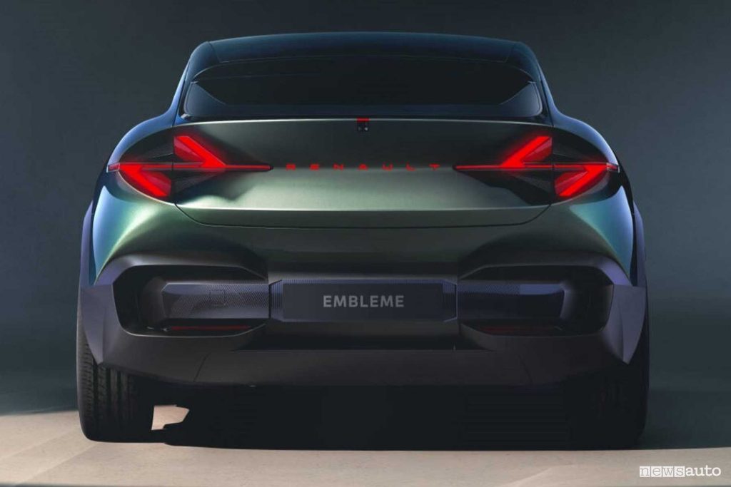 Renault Emblème concept firma luminosa posteriore