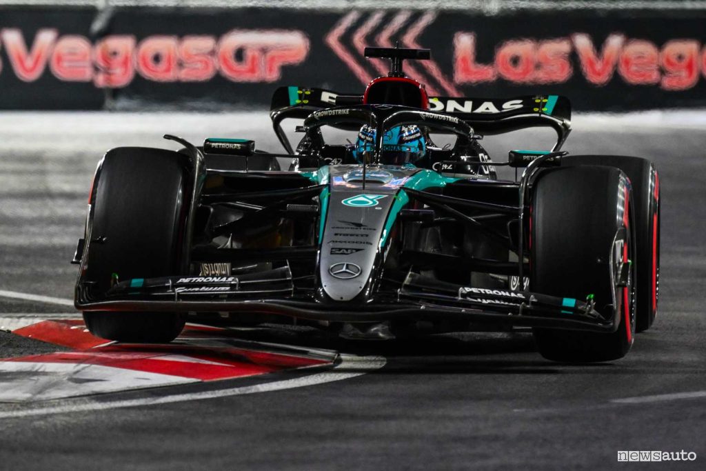 Qualifiche pole position Las Vegas Formula 1 Mercedes Russell