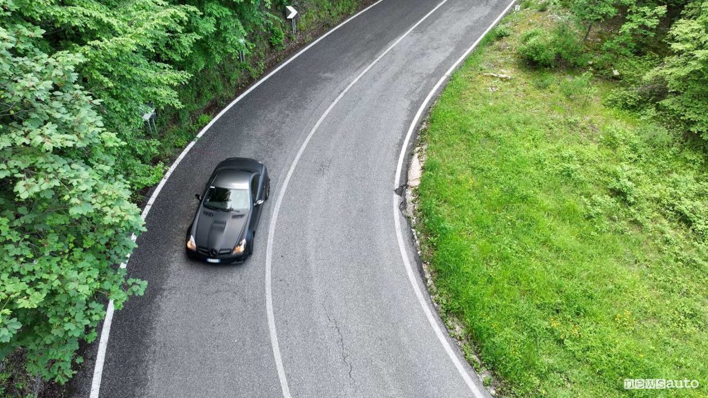 Test freni originali Mercedes SLK in discesa dal Monte Terminillo