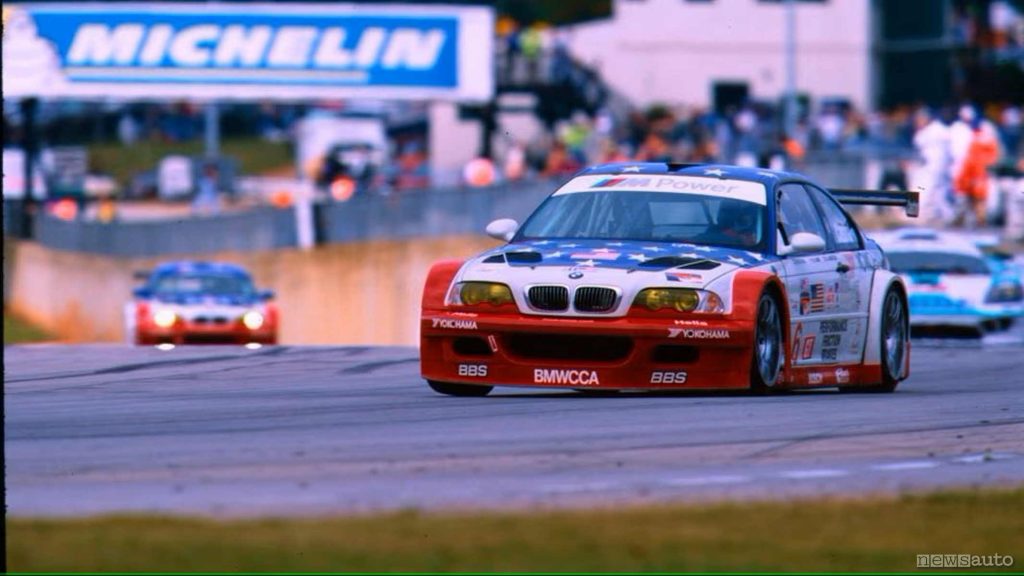 La BMW M3 GTR nel campionato American Le Mans Series (ALMS). 