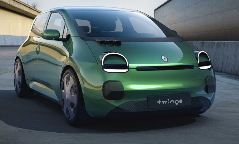 Renault Twingo E-Tech Electric Prototype anteriore 3/4