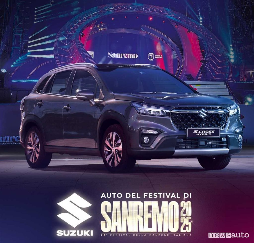 Il palco esterno del Suzuki Stage in Piazza Colombo. Suzuki, auto ufficiale del Festival di Sanremo 2025