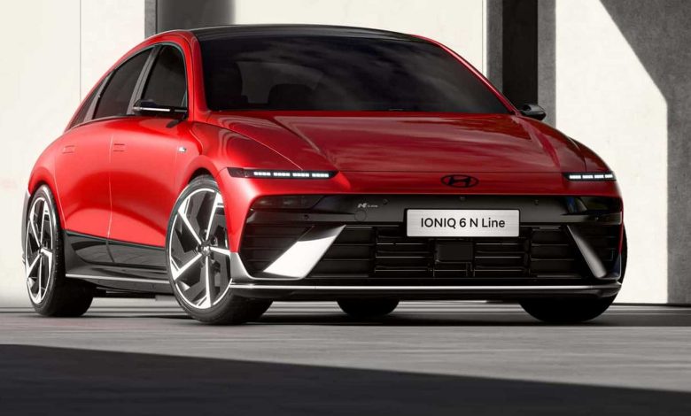 Nuova Hyundai Ioniq 6 N Line anteriore 3/4