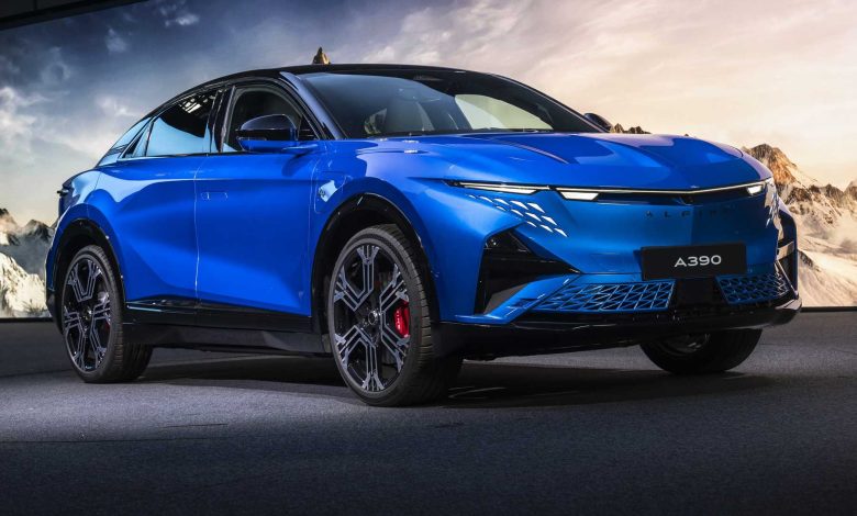 Alpine A390 GTS anteriore 3/4