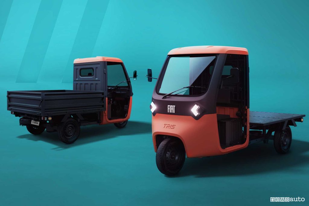 Fiat Tris, disponibile nelle versioni cabinato, con pianale e con cassone aperto