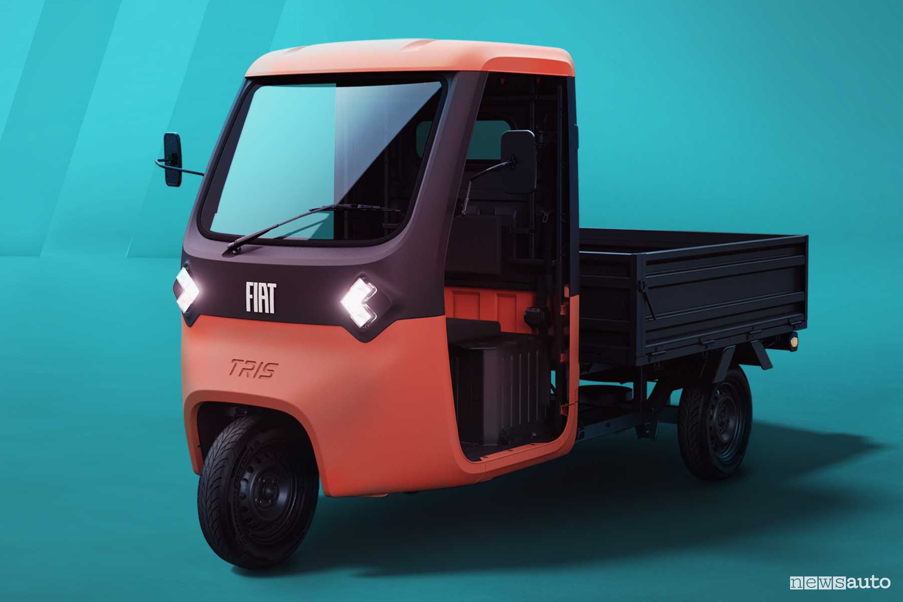 Fiat Tris, il veicolo a tre ruote 100% elettrico erede dell’Ape Piaggio