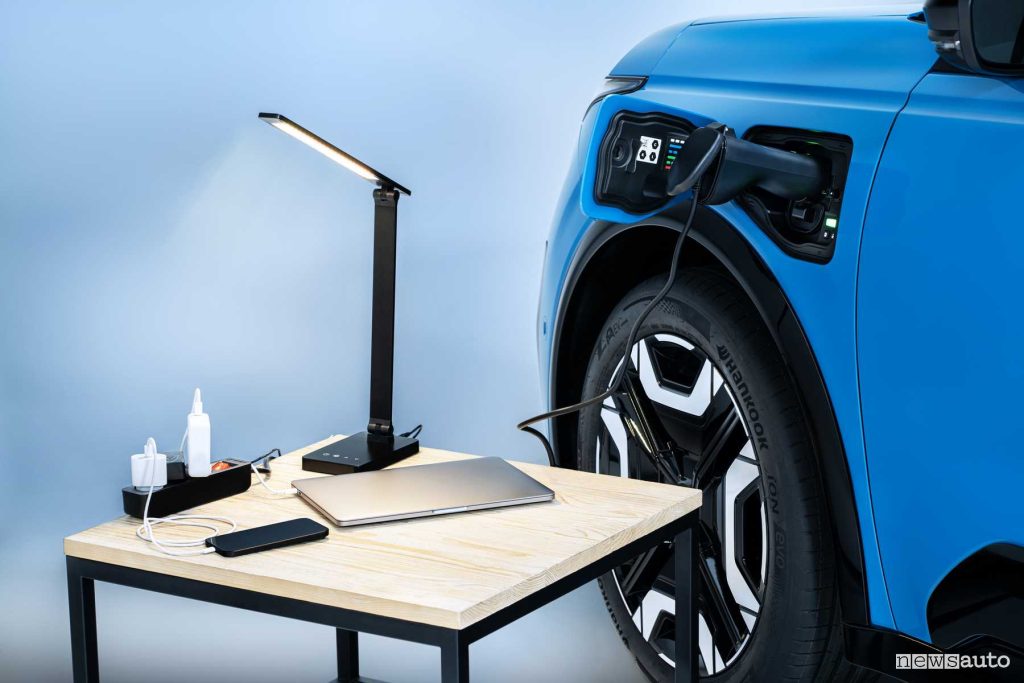Nuova Nissan Micra EV adattatore funzione V2L