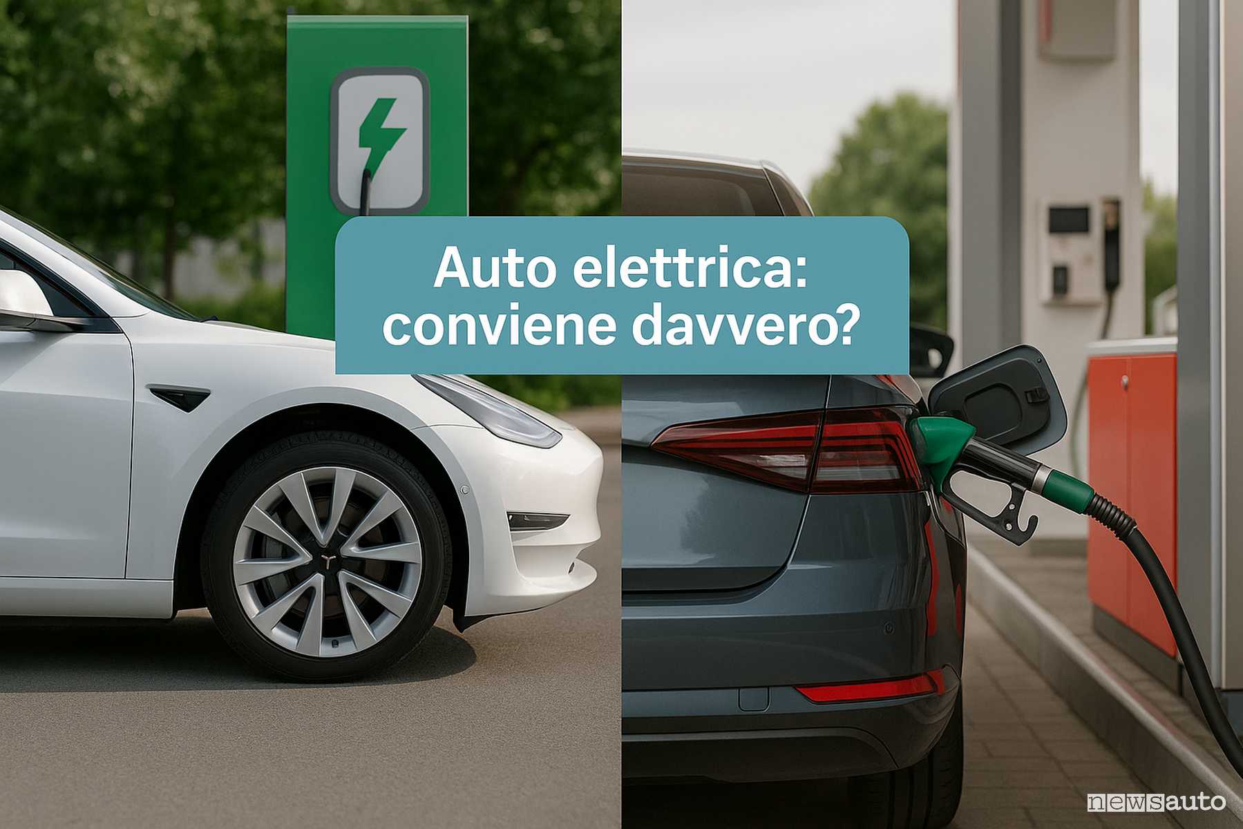 Confronto consumi e costi su 100 km tra auto elettrica, benzina, diesel e GPL