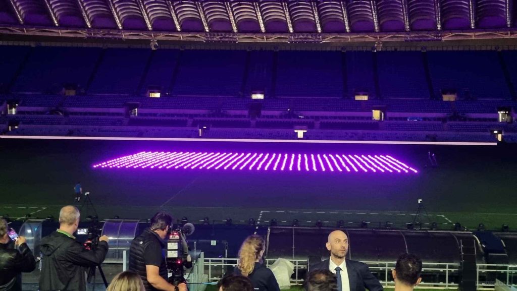 1000 droni pronti al decollo dallo stadio Olimpico di Roma