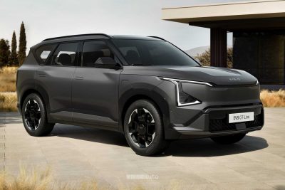 Nuova Kia EV5 GT Line anteriore 3/4