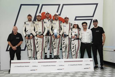 Podio Master Trofeo Lancia 2025 al Rally di Roma Capitale