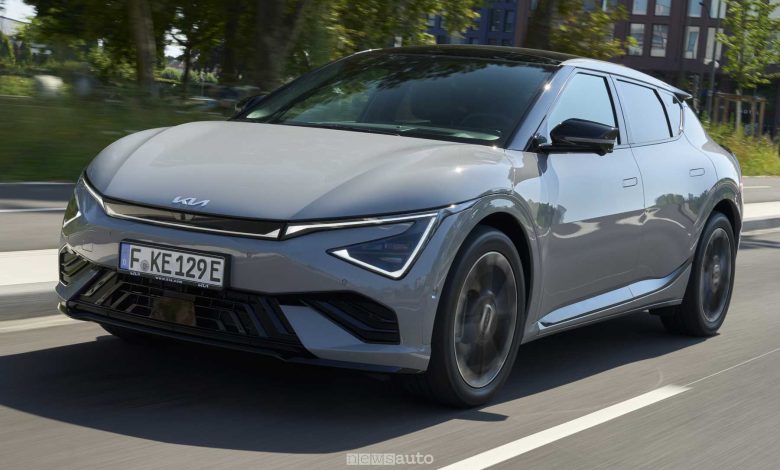 Nuova Kia EV6 GT Line su strada
