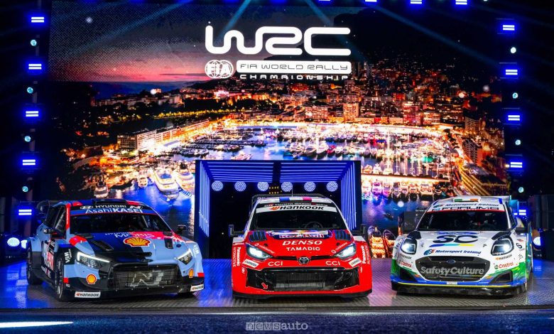 Le livree WRC 2026 di Hyundai i20 N Rally1, Toyota GR Yaris Rally1 e Ford Puma Rally1 M-Sport