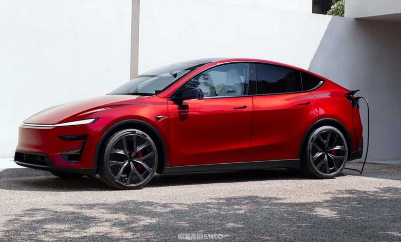 Nuova Tesla Model Y Performance in ricarica
